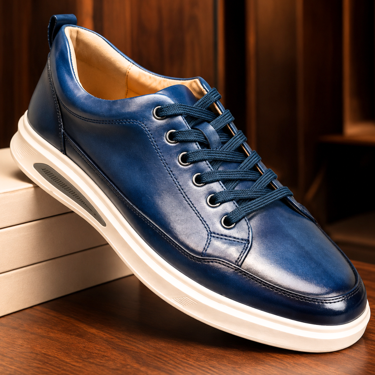 Sawyer Handmade Leather Sneakers - Men's in red