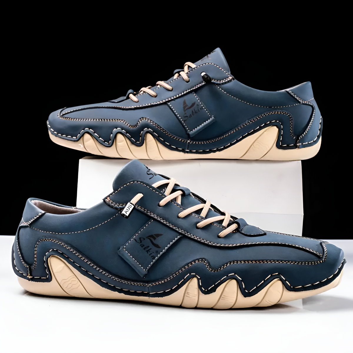Halden Leather Sneakers - Men's in blue