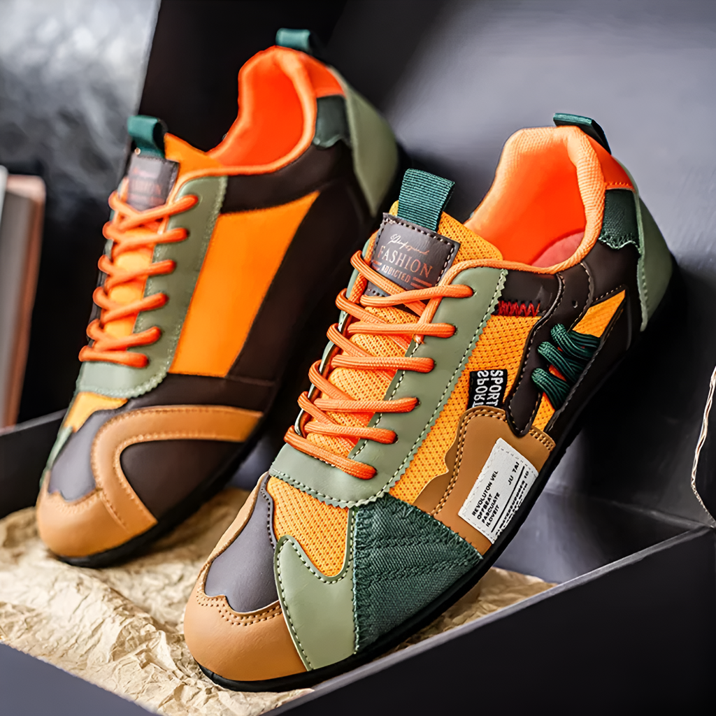Brixton Retro Sneakers - Men's in orange