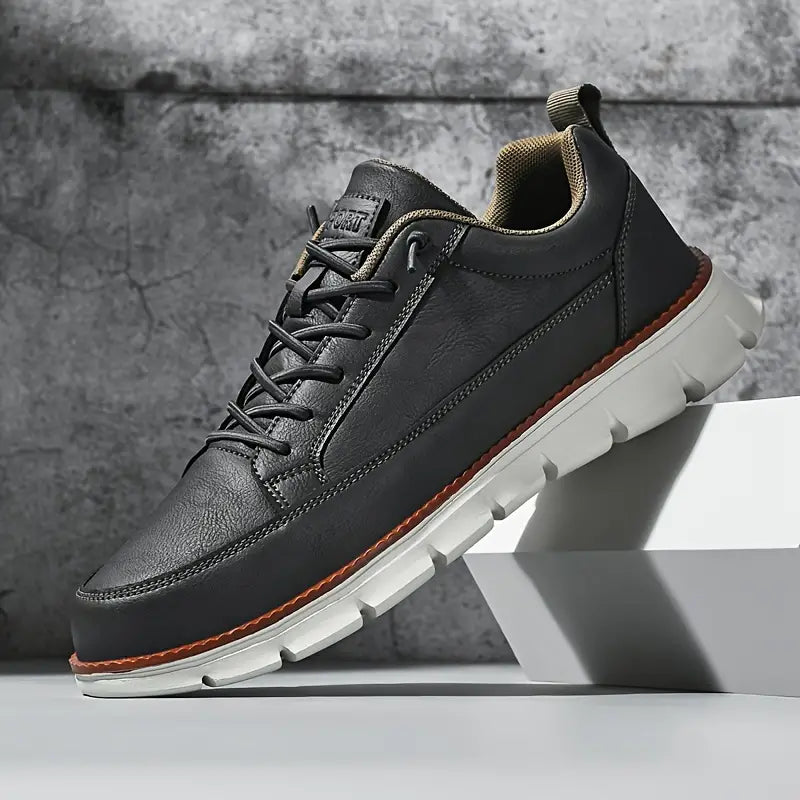 Leo Crafted Leather Sneakers - Men's