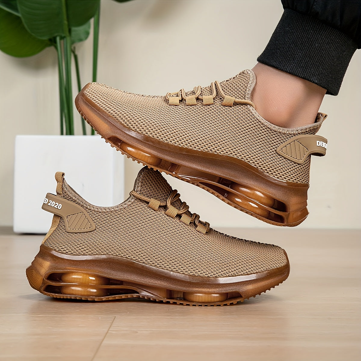 Nova Breeze Knit Sneakers - Unisex in khaki