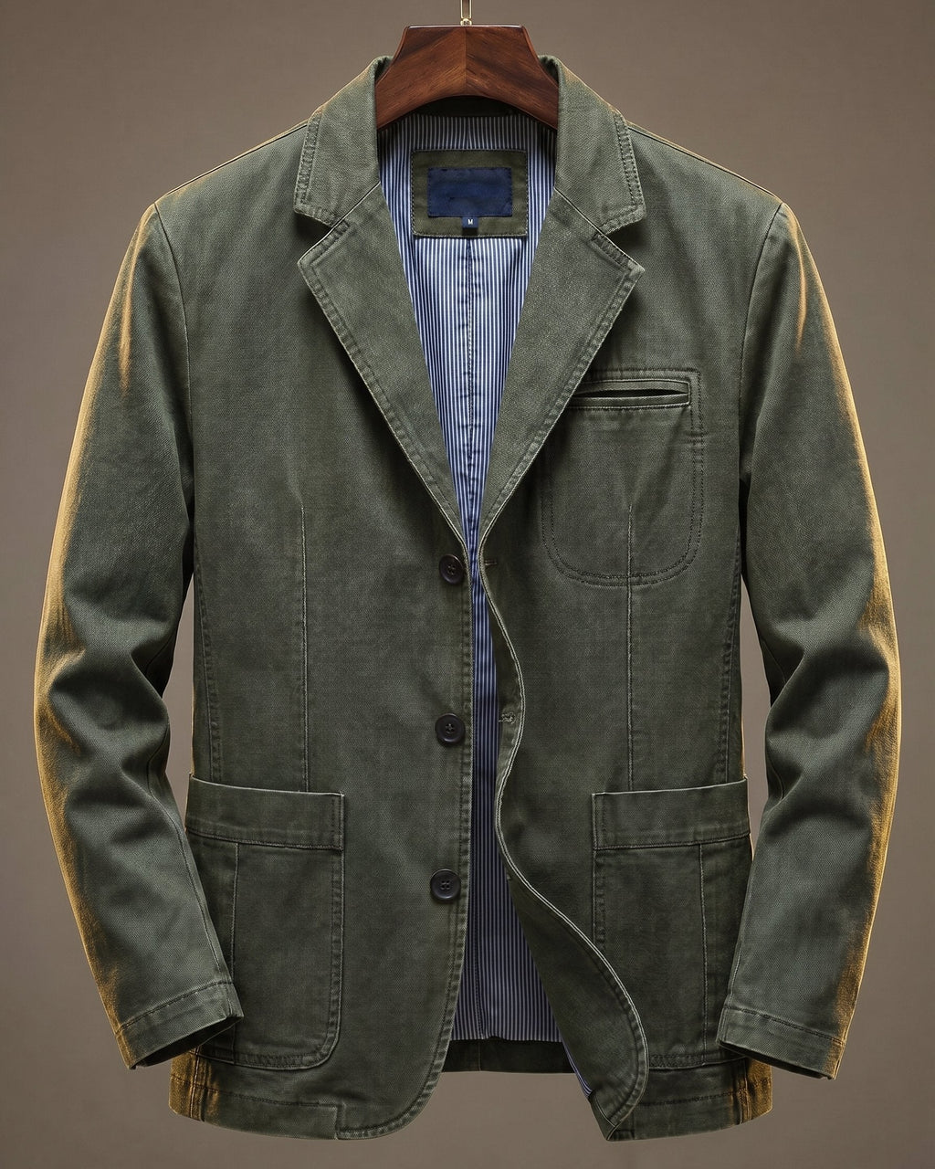 Milo Washed Shirt - Unisex in khaki