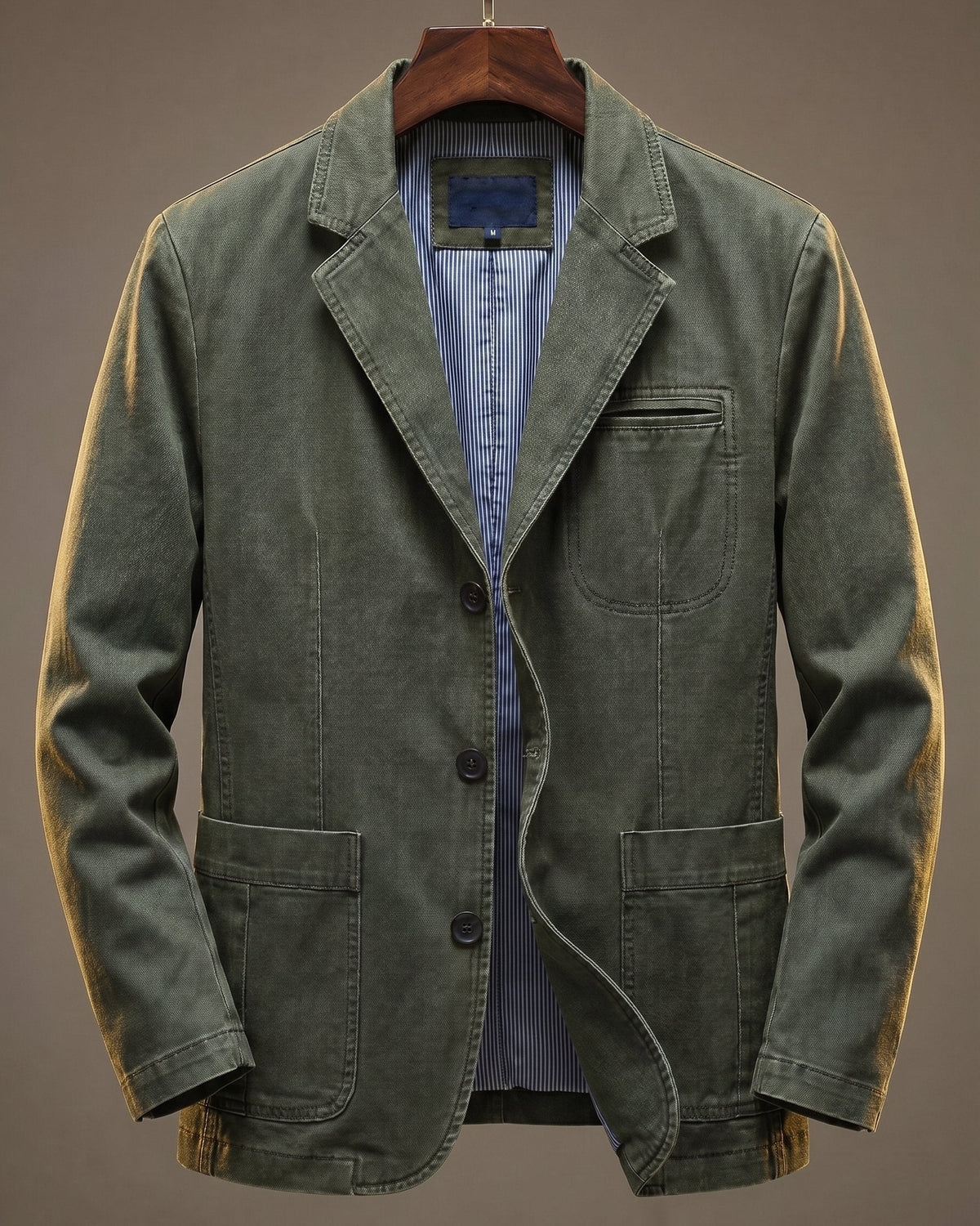 Milo Washed Shirt - Unisex in khaki
