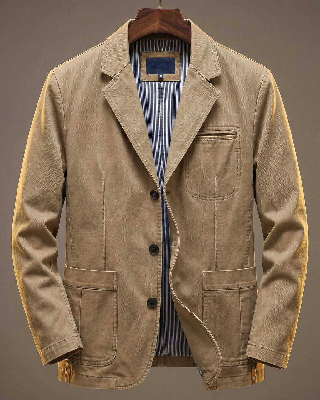 Milo Washed Shirt - Unisex in khaki