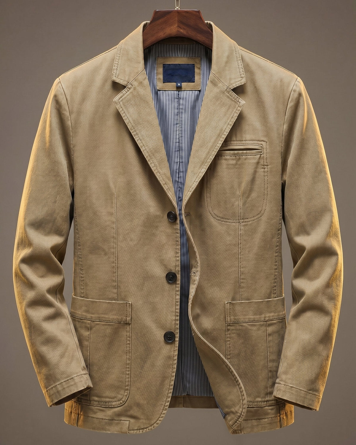 Milo Washed Shirt - Unisex in khaki