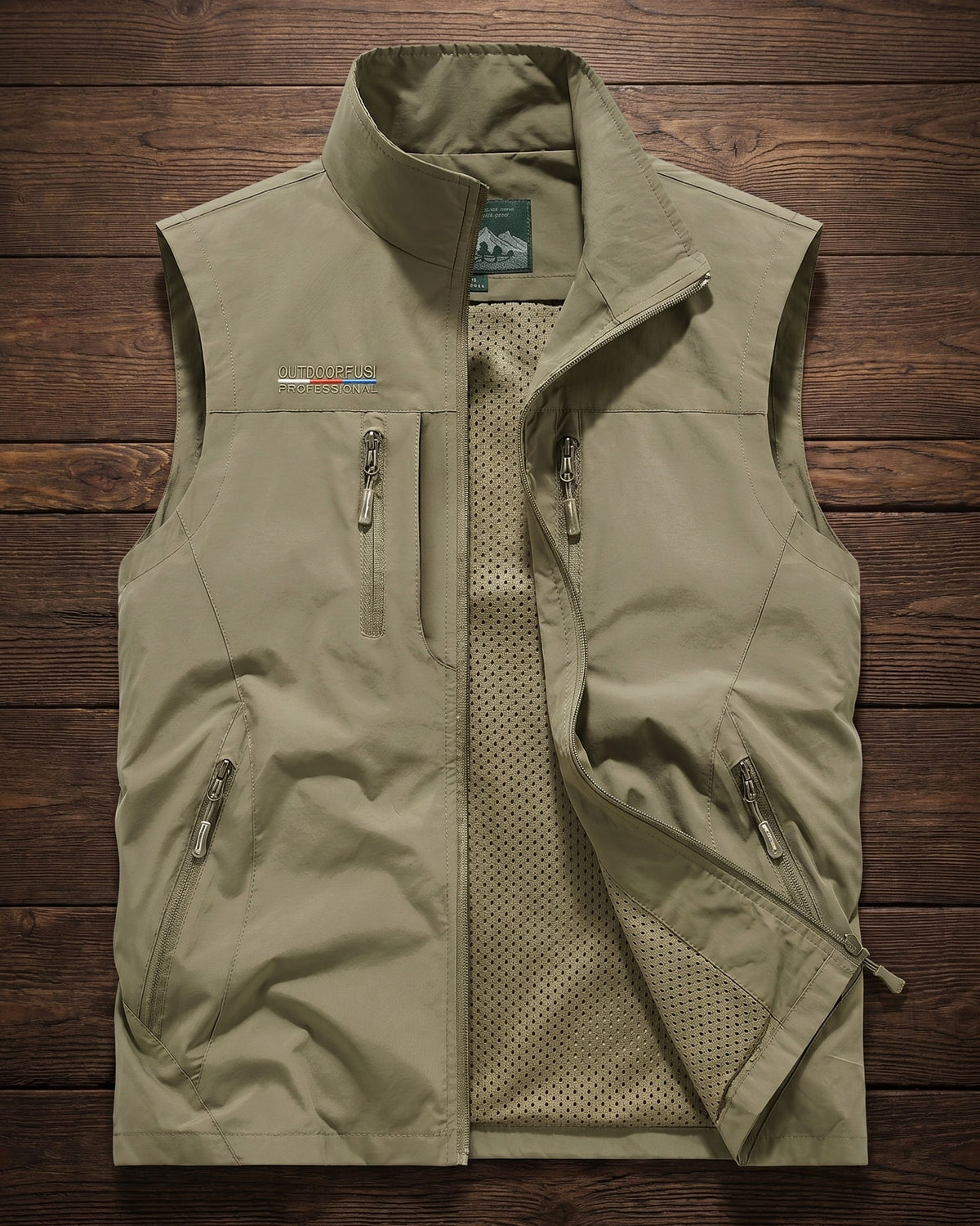 Noel Utility Gilet - Men's in khaki