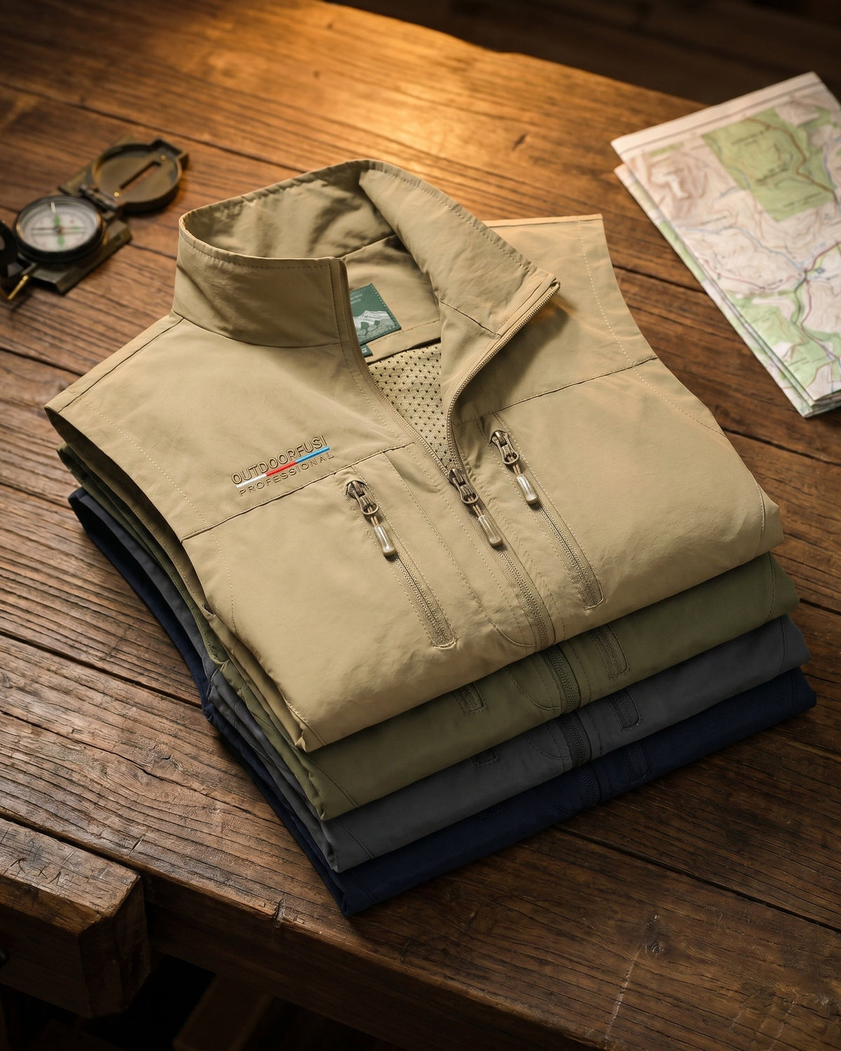 Noel Utility Gilet - Men's in beige