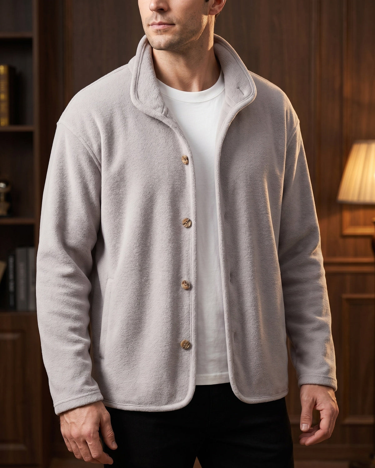Theo Fleece Sweater - Men's in gray