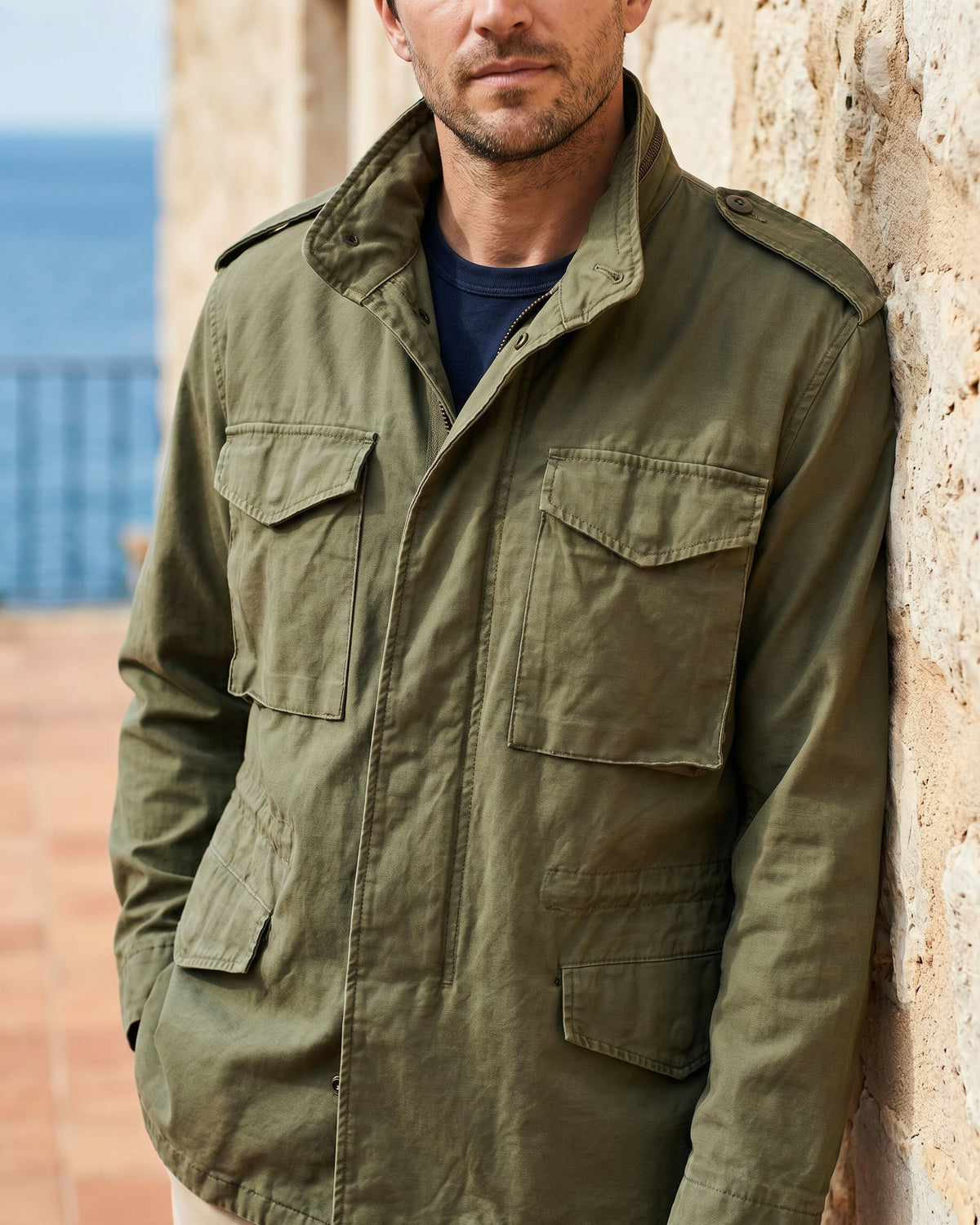 Roman Field Jacket - Men's in dark olive
