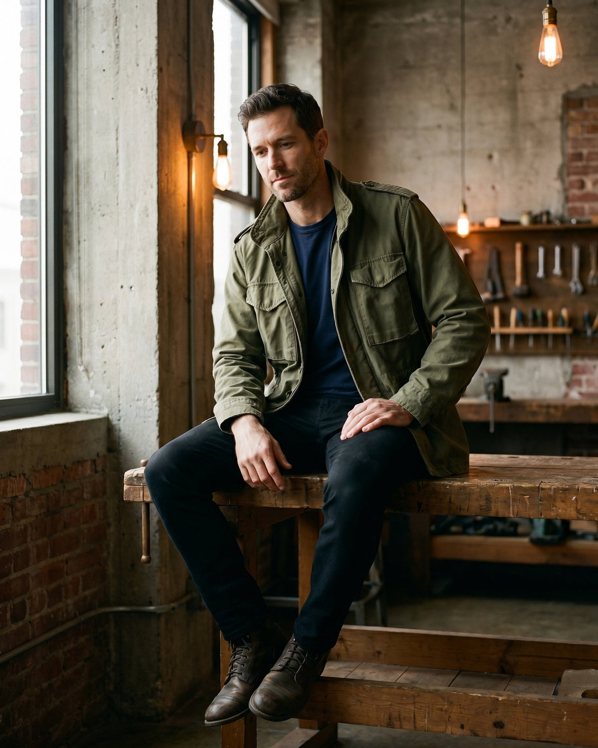 Roman Field Jacket - Men's in dark olive