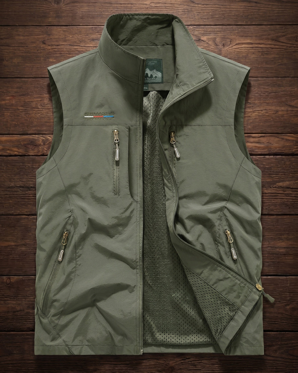 Noel Utility Gilet - Men's in khaki