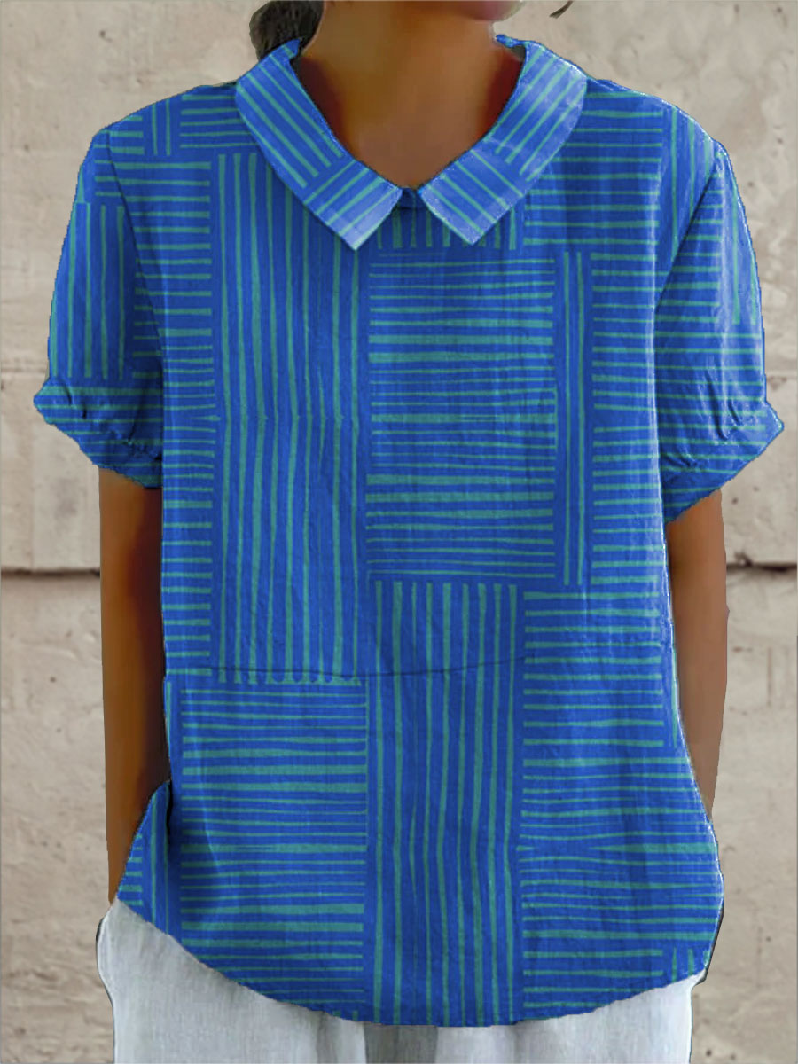 Maya Geometric Shirt - Women's in blue