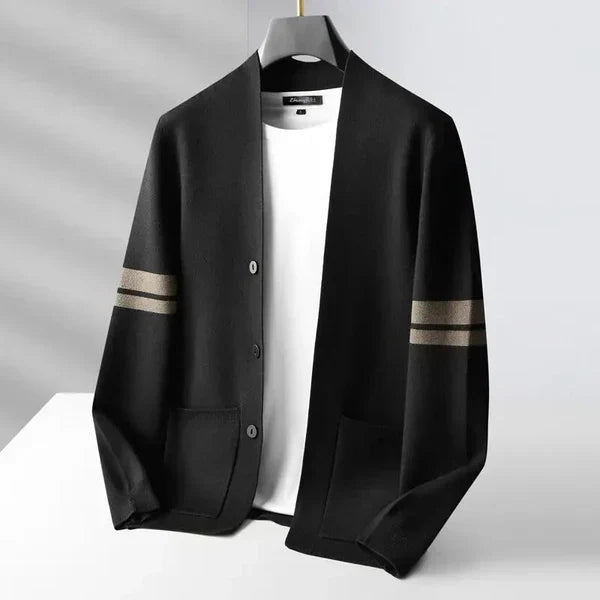 Finn Fine-Knit Cardigan - Unisex in black