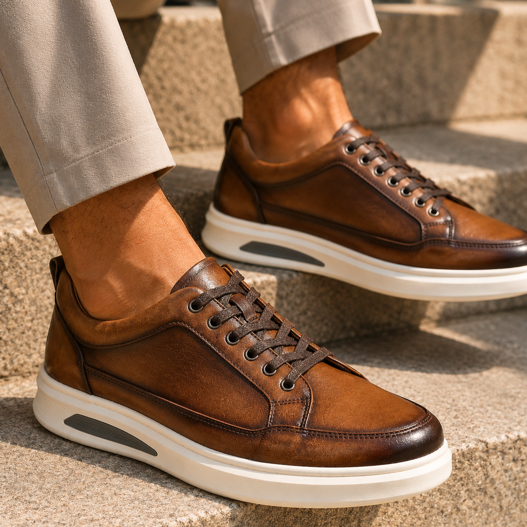Sawyer Handmade Leather Sneakers - Men's in red