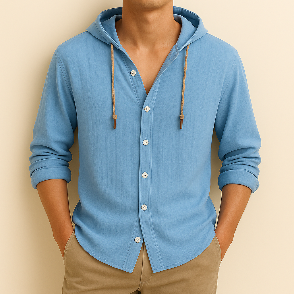 Cotton Briggs Shirt - Unisex in blue