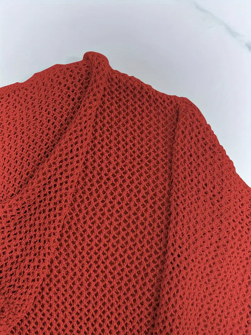 Lana Hooded Knit Sweater - Unisex in red