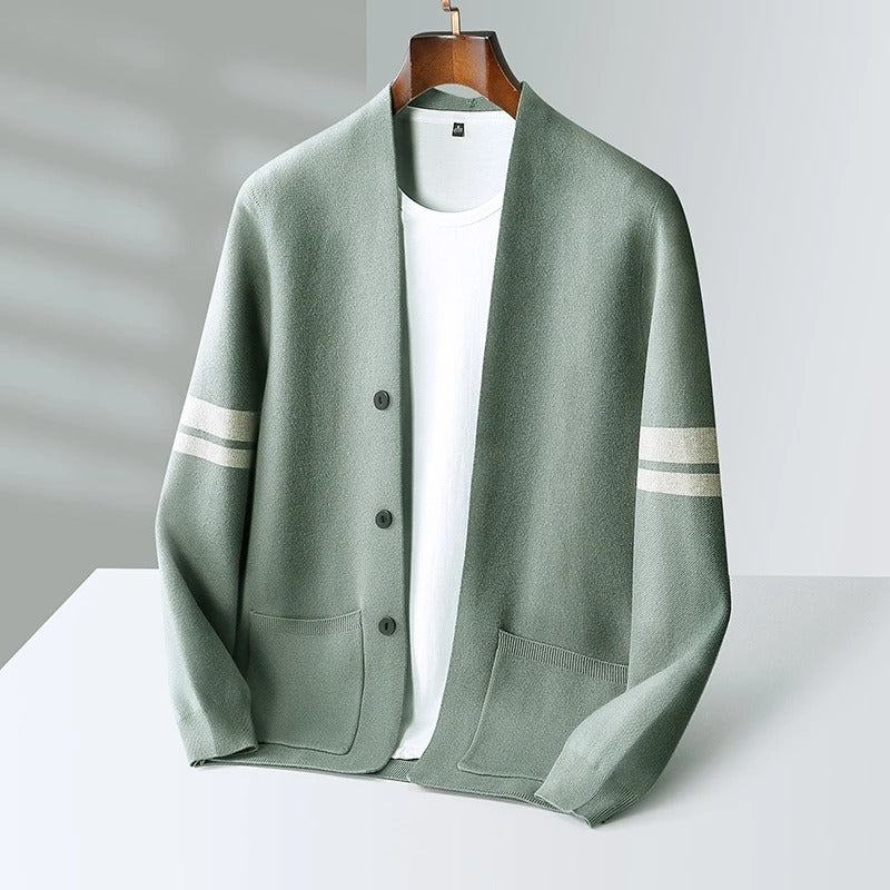 Finn Fine-Knit Cardigan - Unisex in green