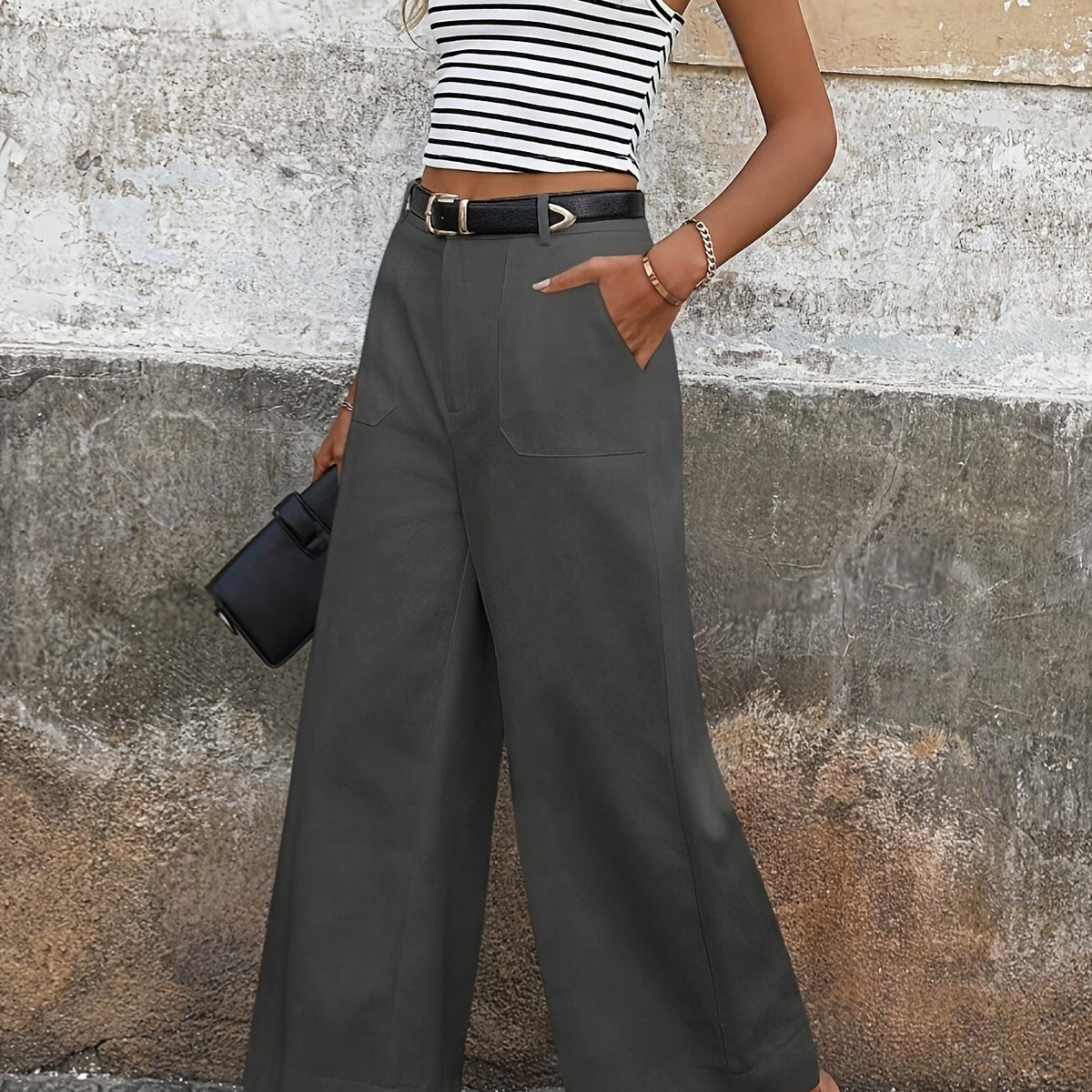 Mara High-Waisted Pants - Unisex in green
