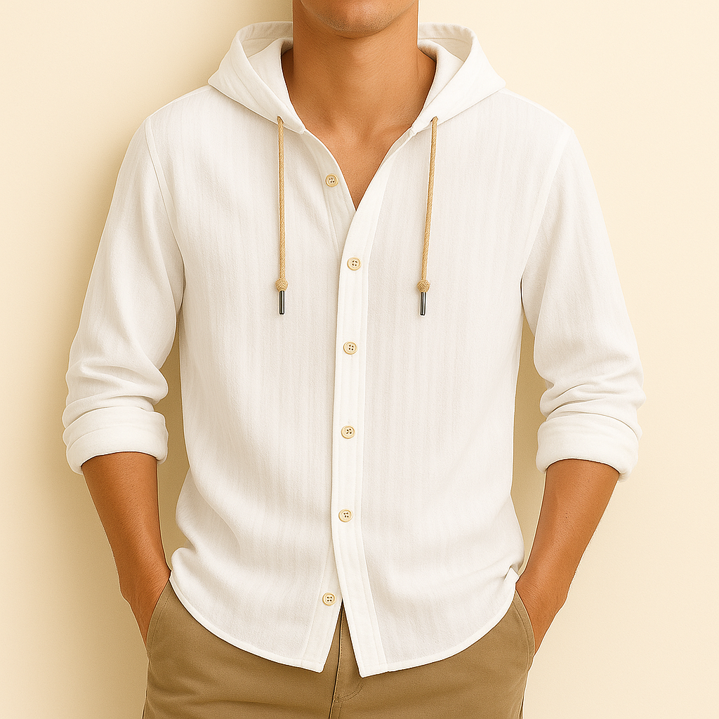Cotton Briggs Shirt - Unisex in beige