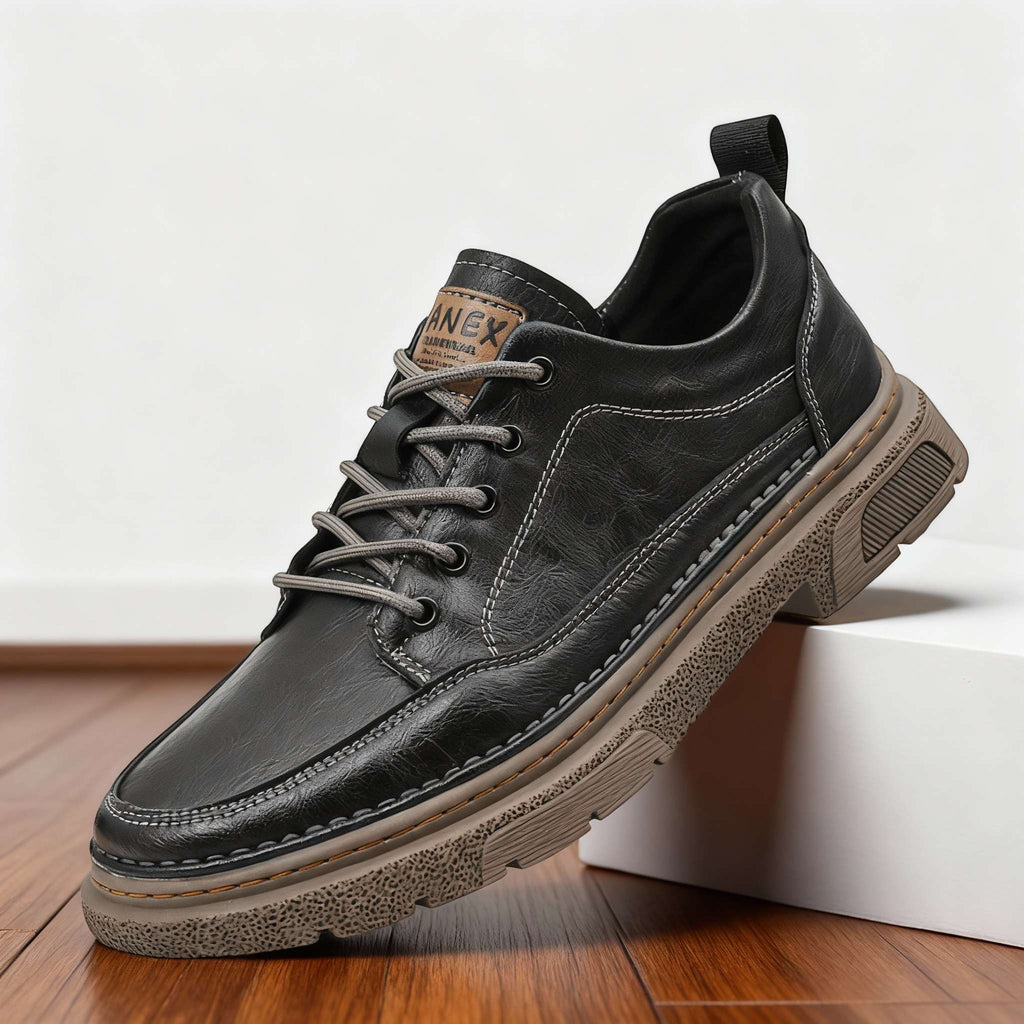 Brendan Leather Sneakers - Men's in black