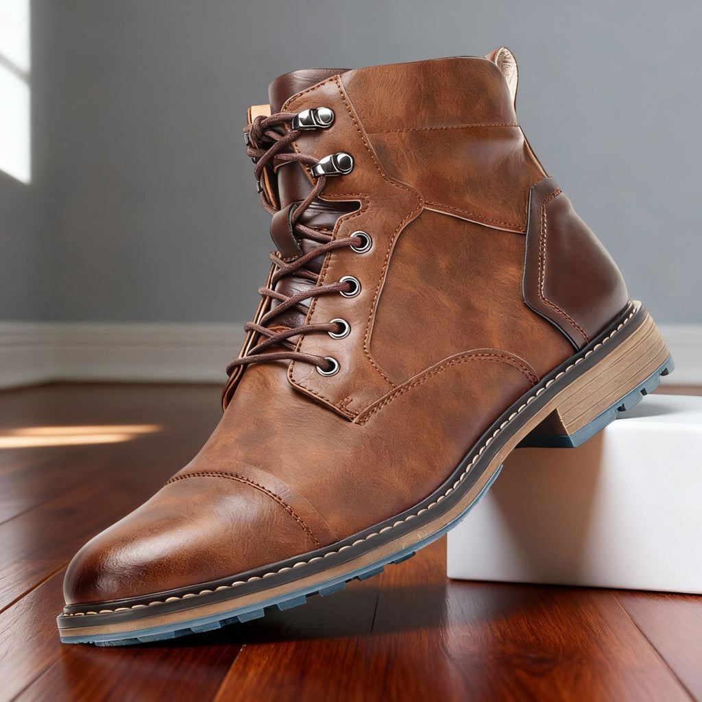 Bexley Combat Boots - Men's in saddle brown
