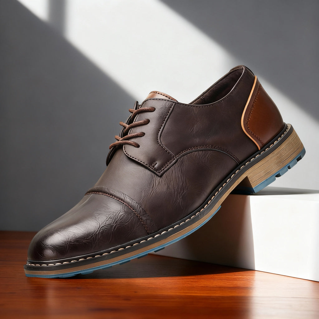 Milo Cap-Toe Derbies - Men's in leather brown