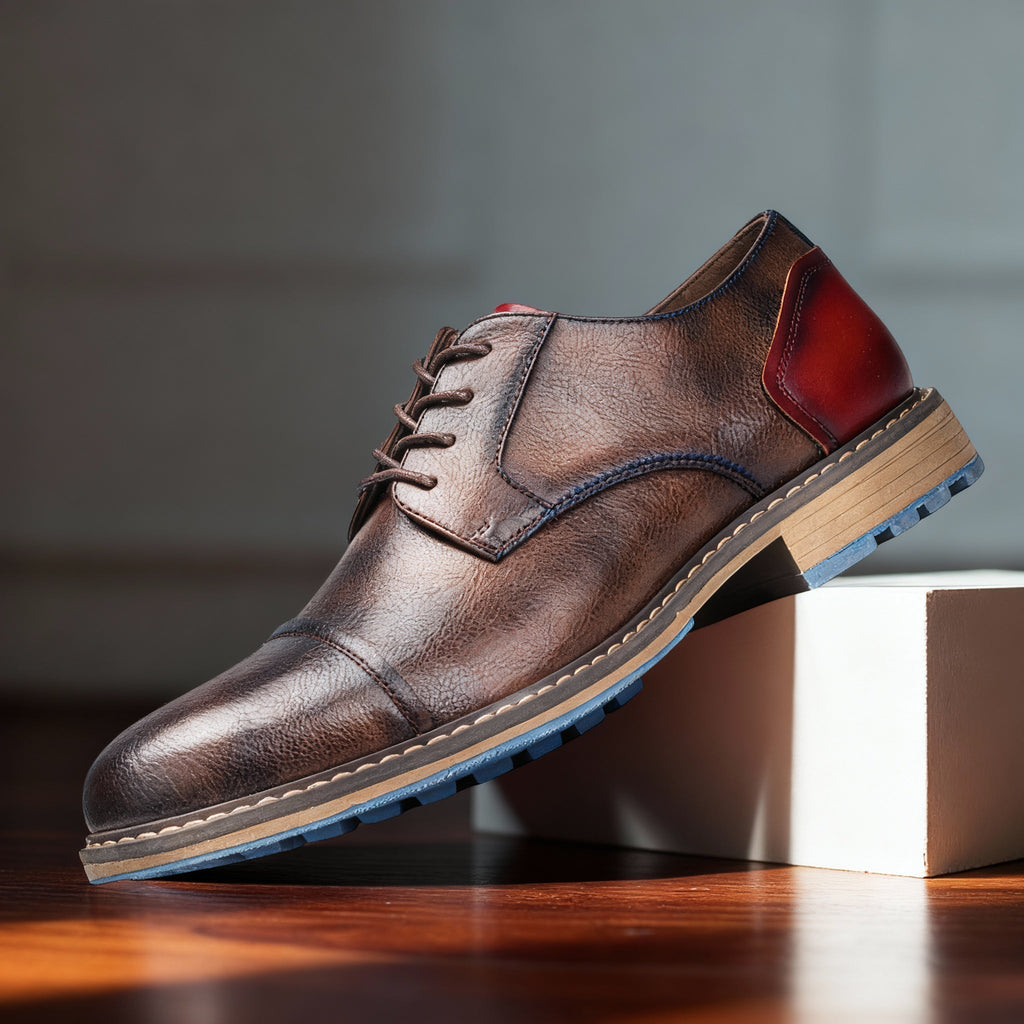 Milo Cap-Toe Derbies - Men's in leather brown