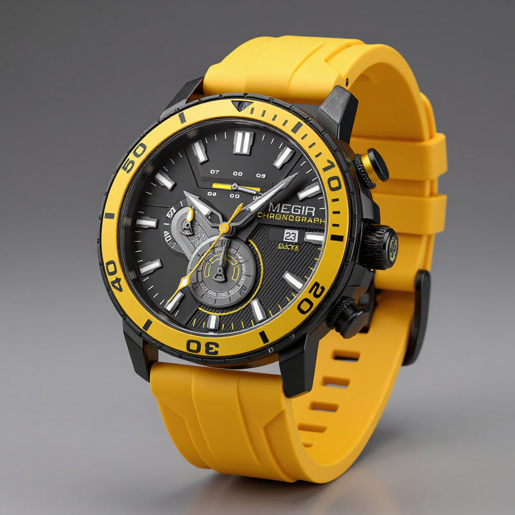 Lawson Chronomaster Watch - Unisex in yellow