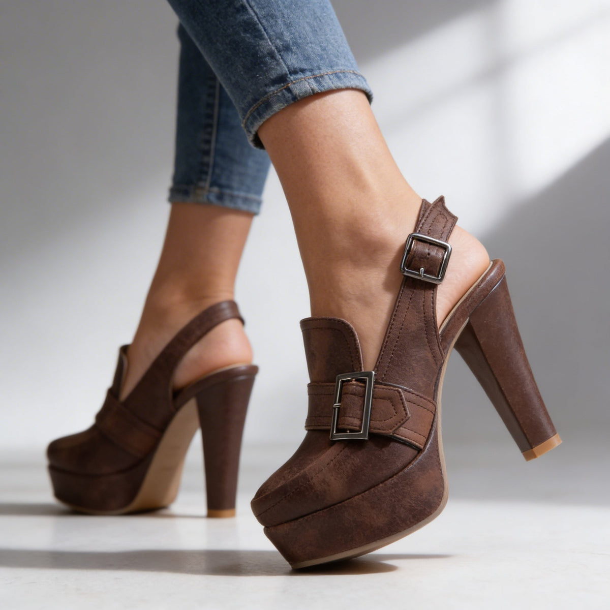 Halton Slingback Heels - Women's in brown