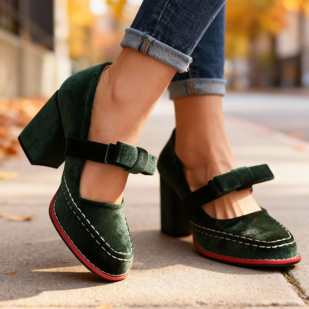 Marlowe Velvet Loafers - Women's in pink