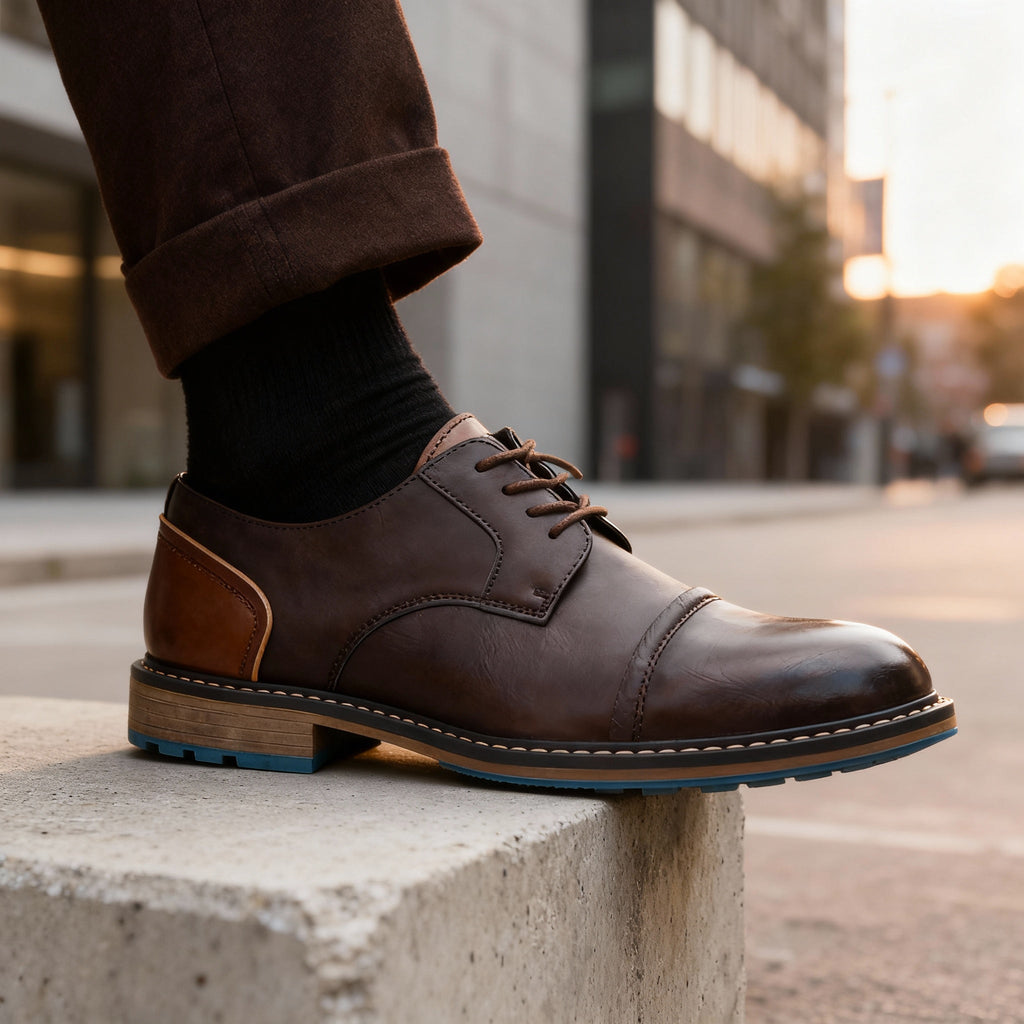 Marlowe Cap-Toe Derbies - Men's in leather brown