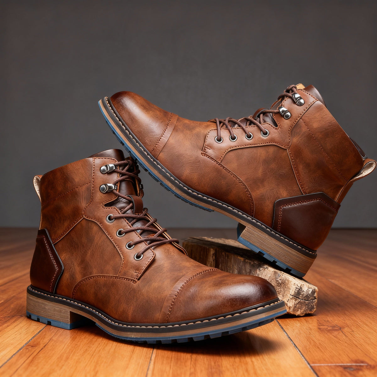 Bexley Combat Boots - Men's in saddle brown