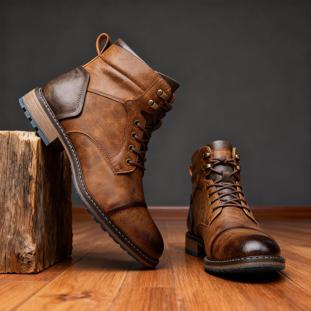 Bexley Combat Boots - Men's in saddle brown