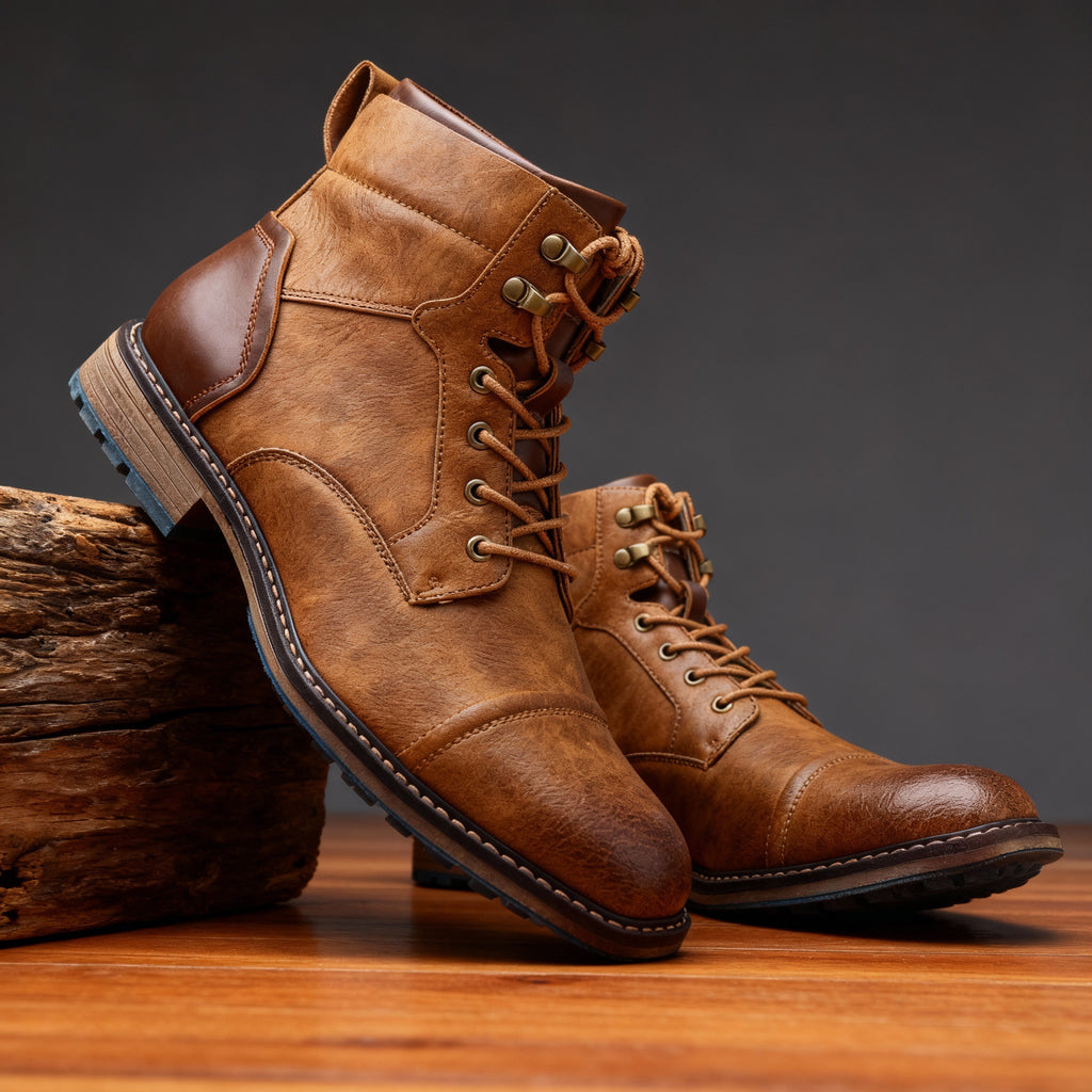 Bexley Combat Boots - Men's in saddle brown