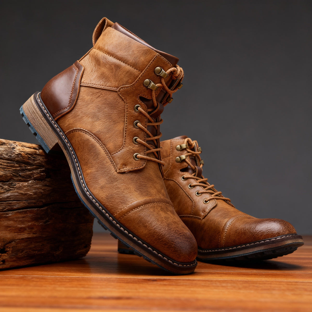 Bexley Combat Boots - Men's in saddle brown