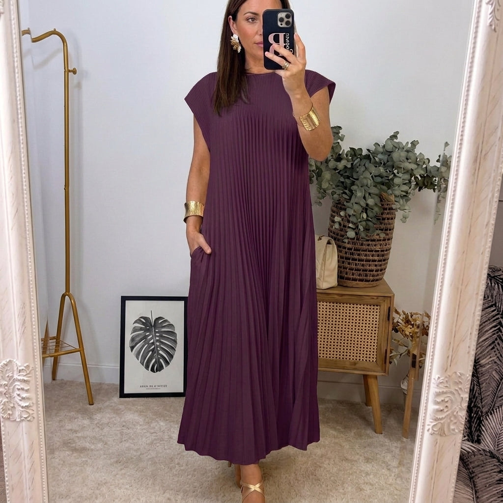Elsie Everyday Midi Dress - Women's in gray