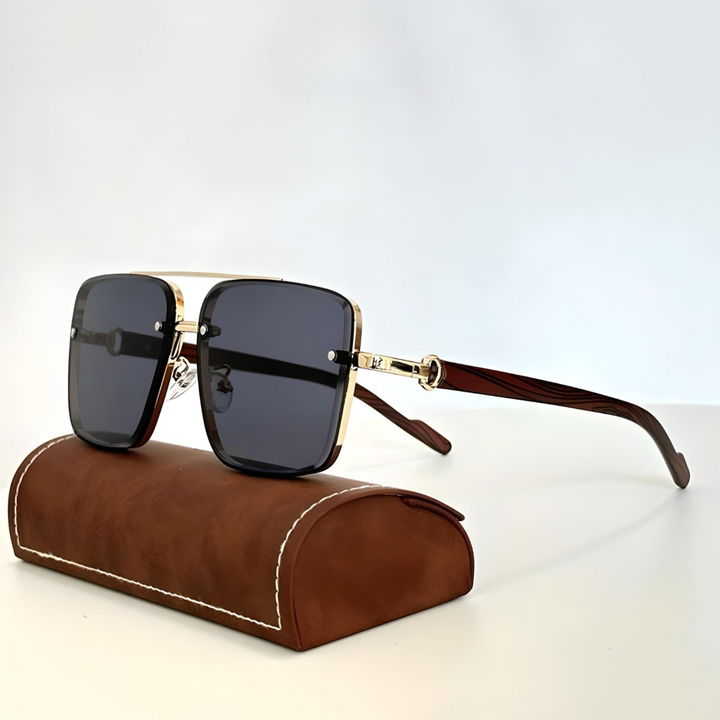 Rex Square Sunglasses - Unisex in black