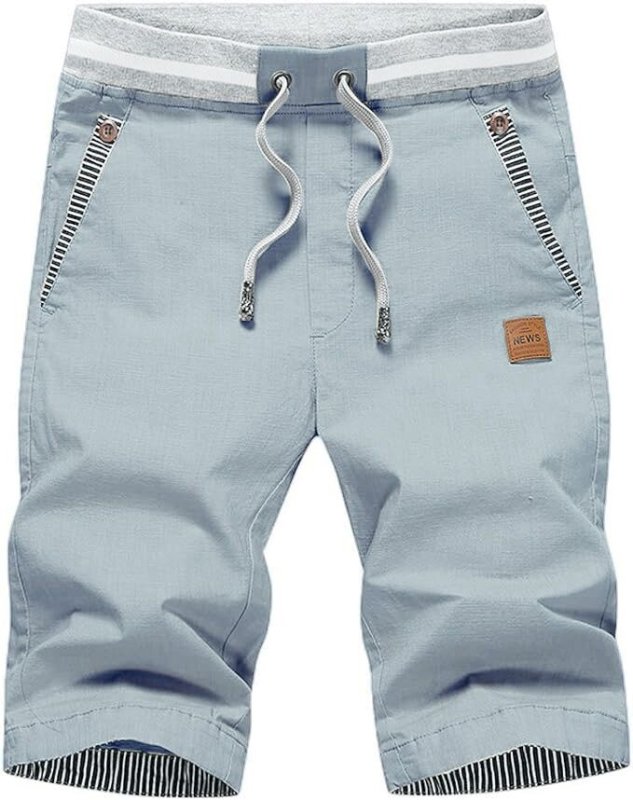 Cotton Mercer Shorts - Unisex in sky blue