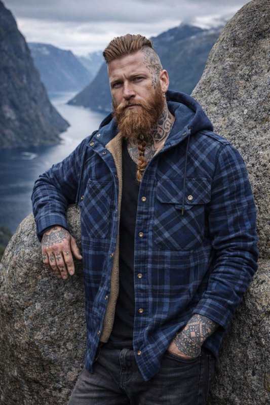 Cotton Hugo Jacket - Unisex in ragnar blue