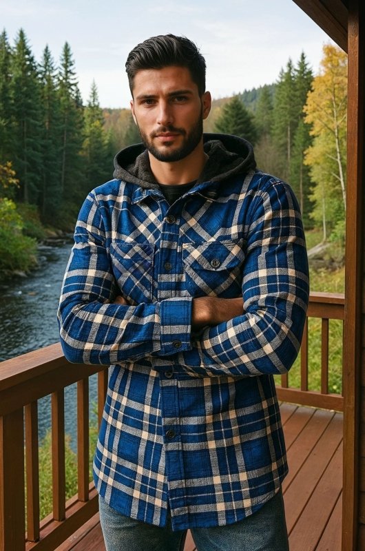 Cotton Hugo Jacket - Unisex in ragnar blue