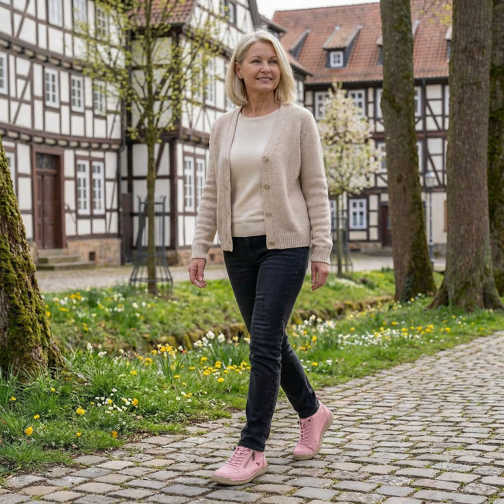 Nina Cushioned Sneakers - Women's in khaki