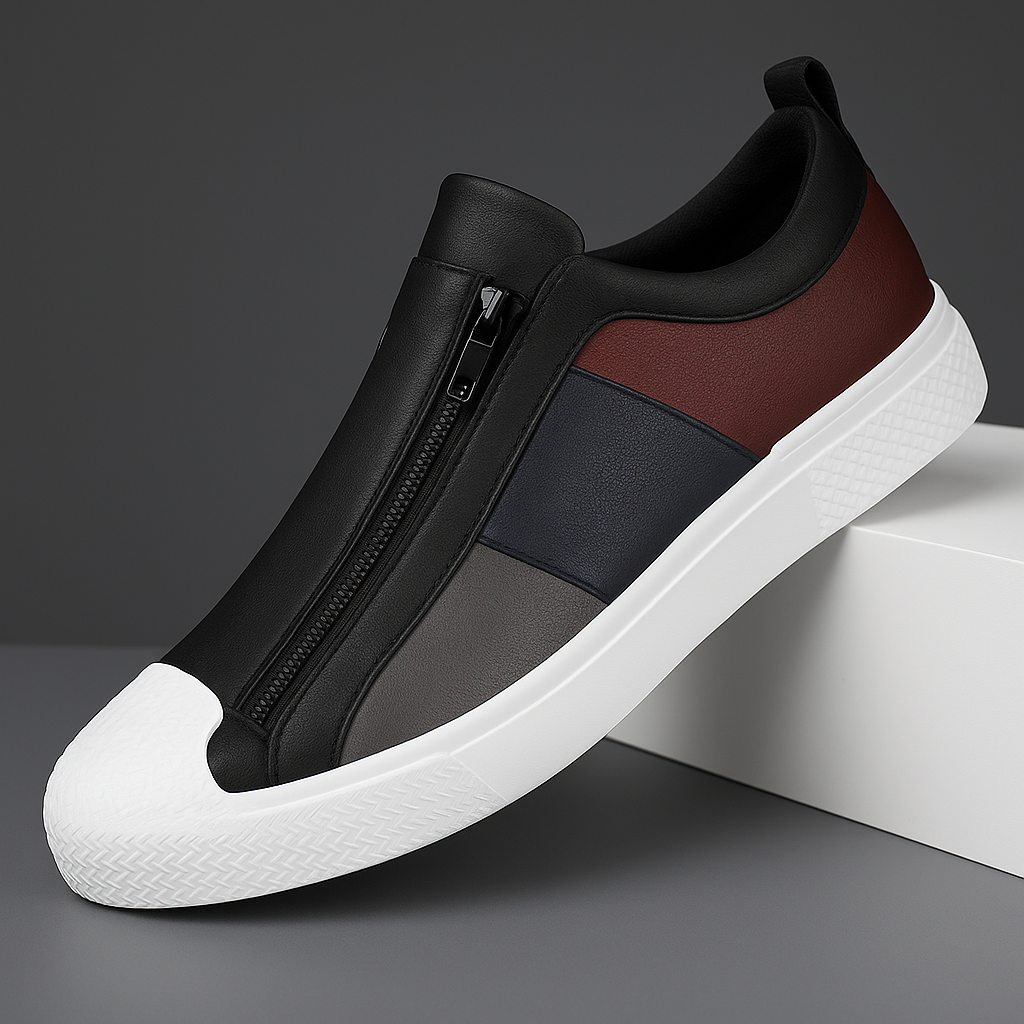 Felix Leather Sneakers - Men's in jet black