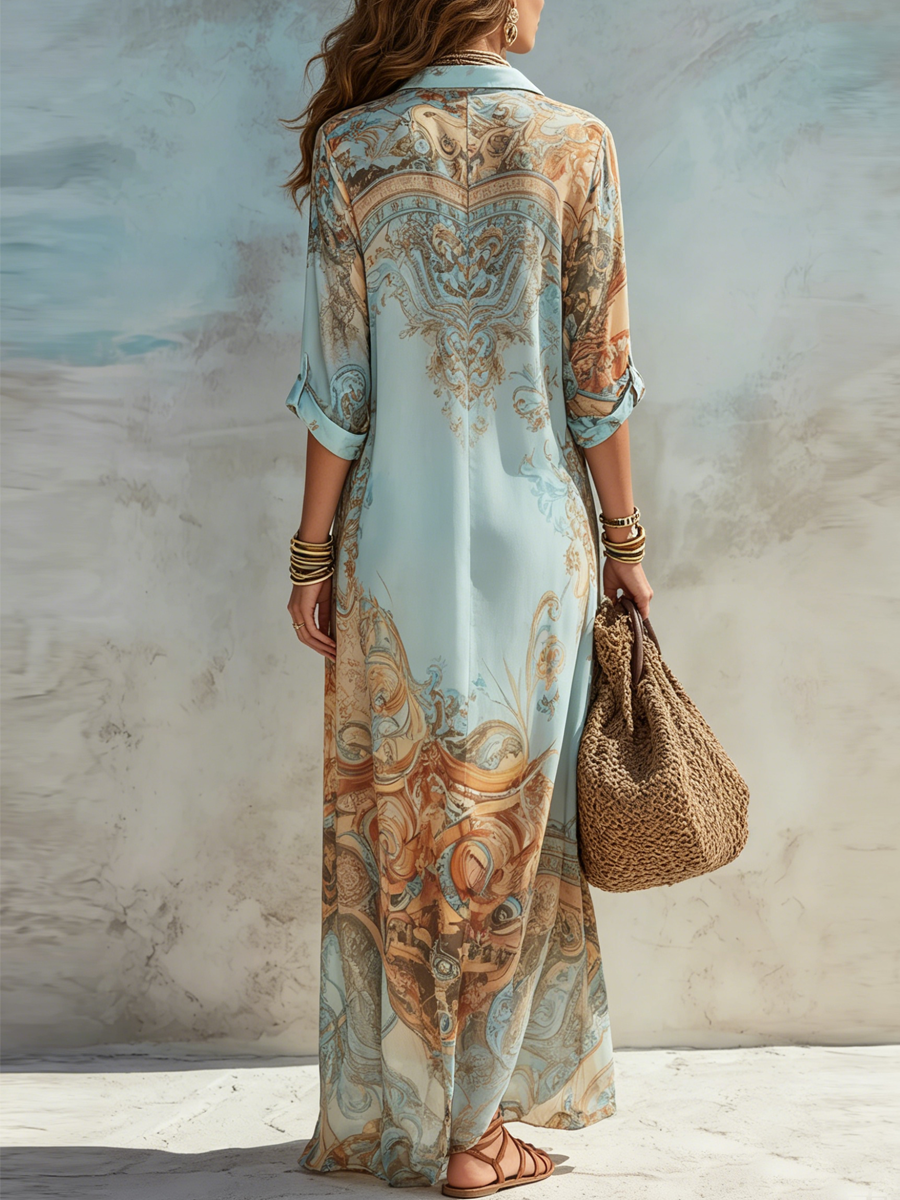 Camden Baroque Dress - Women's in blue