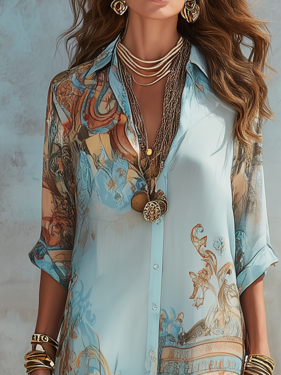 Camden Baroque Dress - Women's in blue