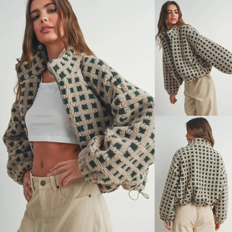 Vivienne Check Jacket - Women's in rust