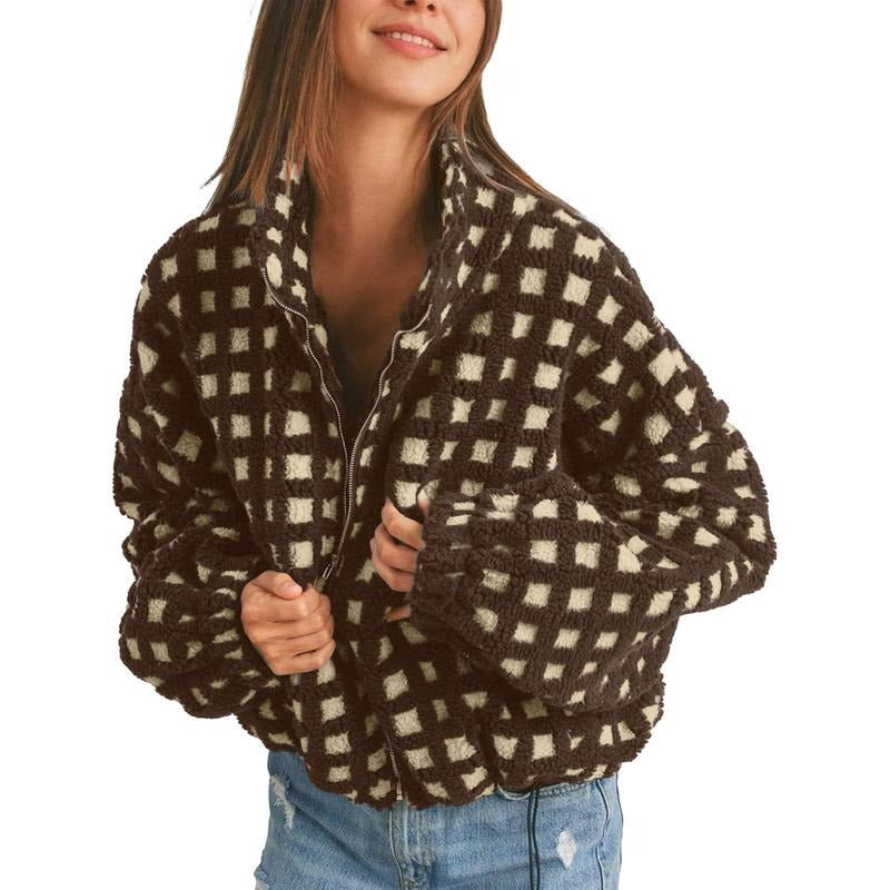 Vivienne Check Jacket - Women's in rust