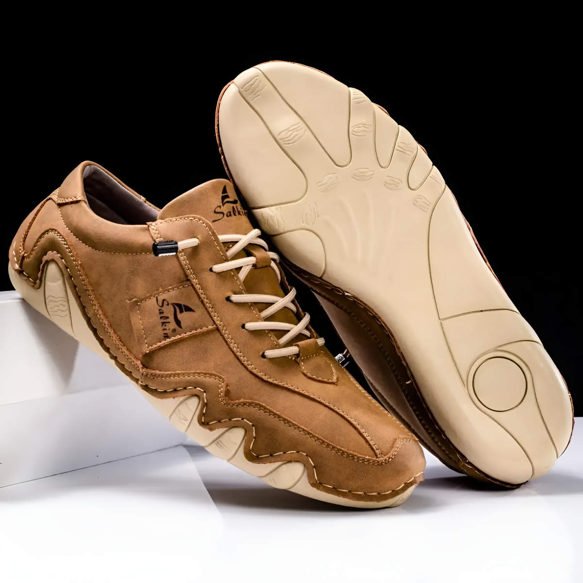 Halden Leather Sneakers - Men's in blue