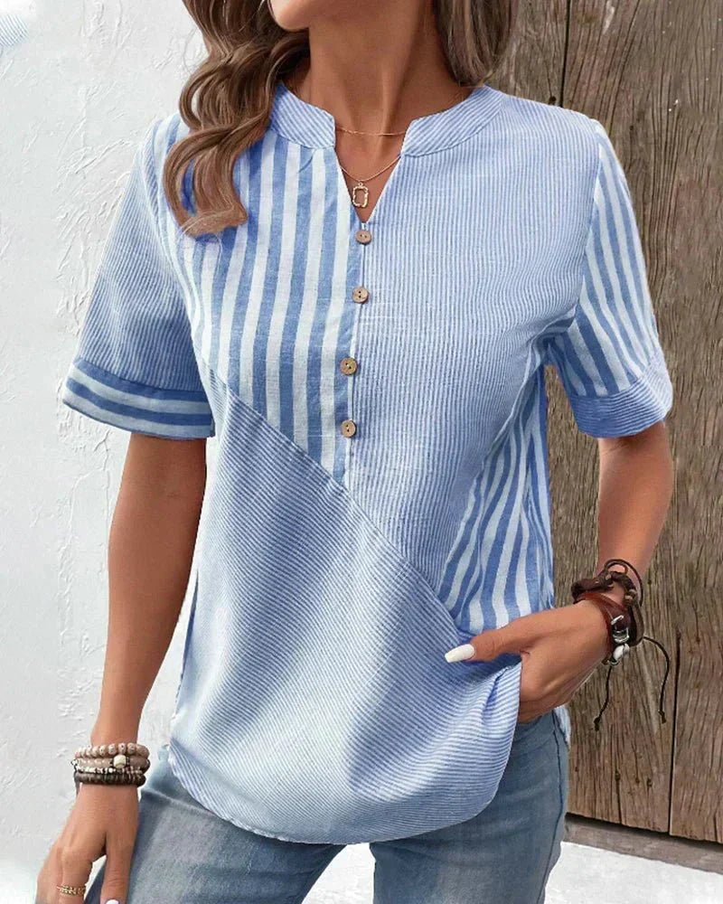 Anya Striped Blouse - Women's in pink