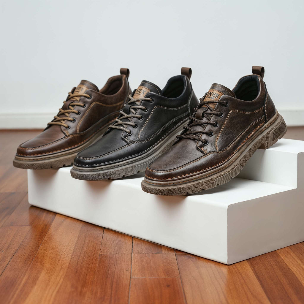 Brendan Leather Sneakers - Men's in black