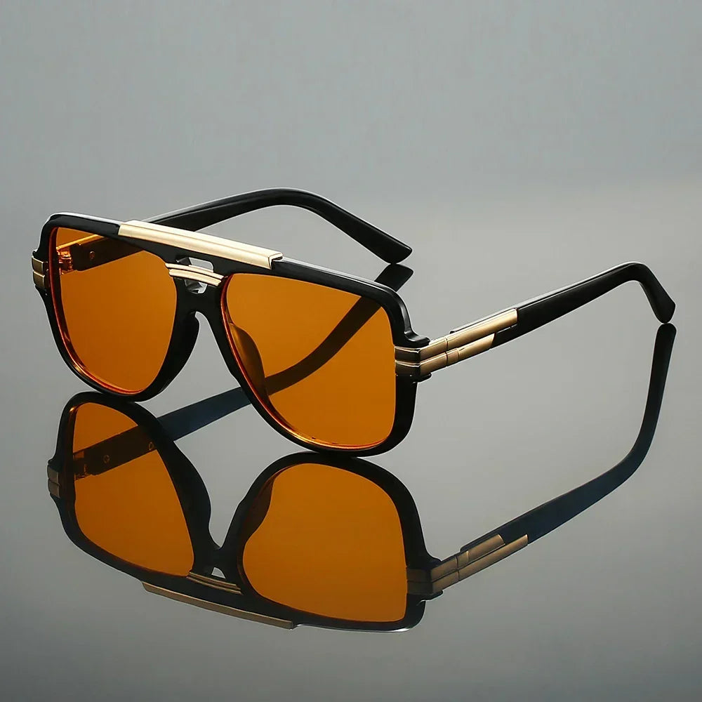 Nico Retro Sunglasses - Unisex in orange